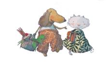 Houndsley and Catina at the Library